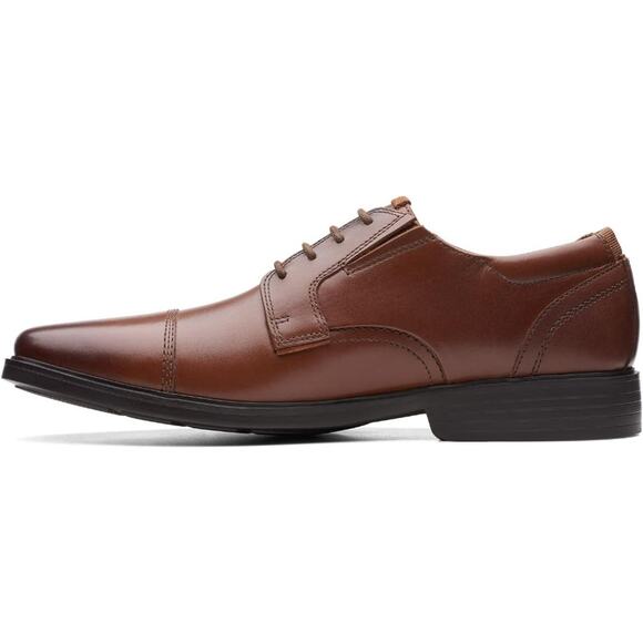 NWT Clarks Men\'s Clarkslite Cap Oxford Shoes, Tan Leather, 7